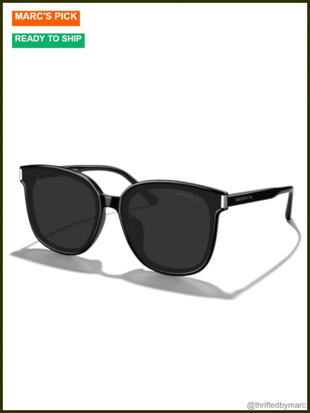 Oversized Square Acetate Polarized Sunglasses UV400 Unisex